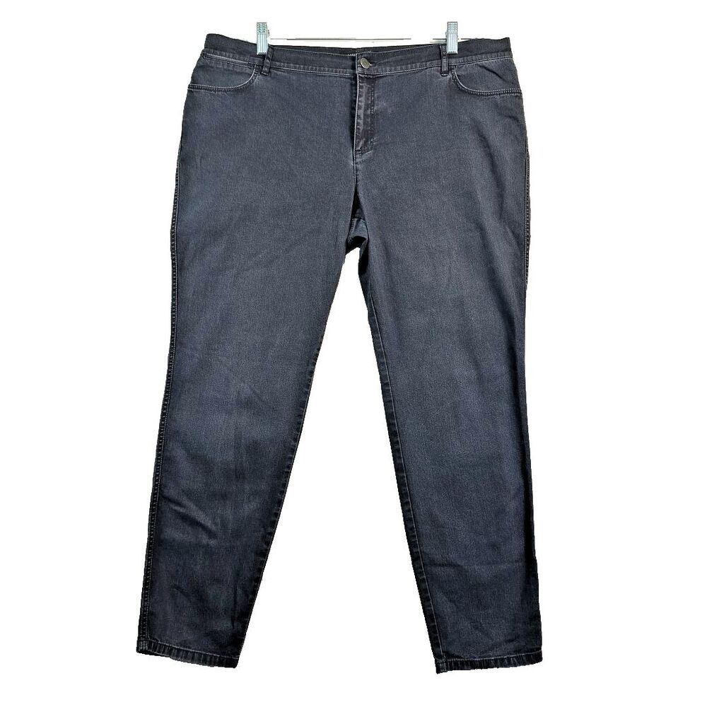 Lafayette 148 Mercer Jeans Women's Size 16 Mid Rise Skinny Leg Blue Denim (4)